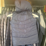 Navy gillet with hood