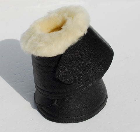 Elite Sheepskin Trimmed Leather Covered Neoprene Over Reach Boots